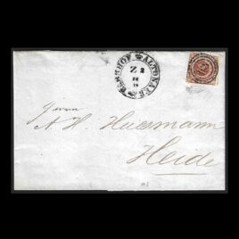 1858. AFA nr. 4. Brev