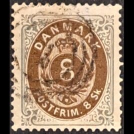 1870. 8 Skilling. AFA nr. 19.