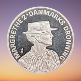 1990. 200 kr. Dronning Magrethe. 50 år.