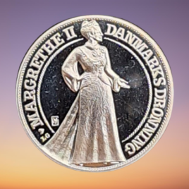 1997. 200 kr. Dronning Magrethes 25 års regeringsjubilæum.