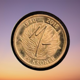 2015. 20 kr. Dronning Magrethe. 75 år.