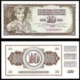 1968. 10 dinara. Yugoslavien.