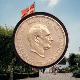 1955. 2 kr. Frederik IX.