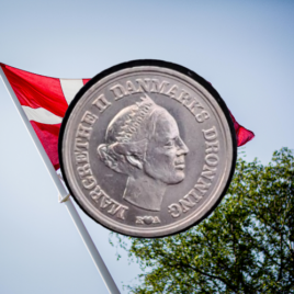 1986. 10 kr. KP. Frederiks 18 år. fødselsdag.