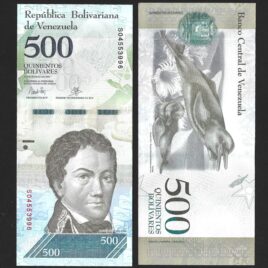 2017. 500 bolivares. Venezuela.