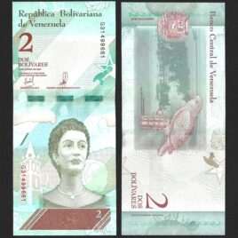 2018. 2 bolivares. Venezuela.