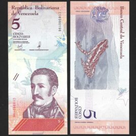 2018. 5 bolivares. Venezuela.