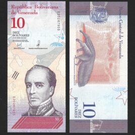 2018. 10 bolivares. Venezuela.