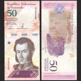 2018. 50 bolivares. Venezuela.