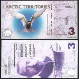 2011. 3 polar dollars. Arctic Territories.