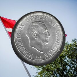 1958. 2 kr. 18 år. Prinsesse Margrethe.