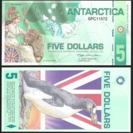 ANTARCTICA. 2008. 5 dollars. 